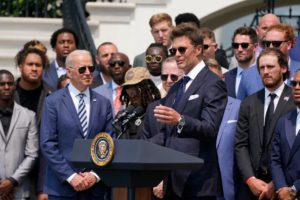 Tom Brady Roasts Trump at White House Podium