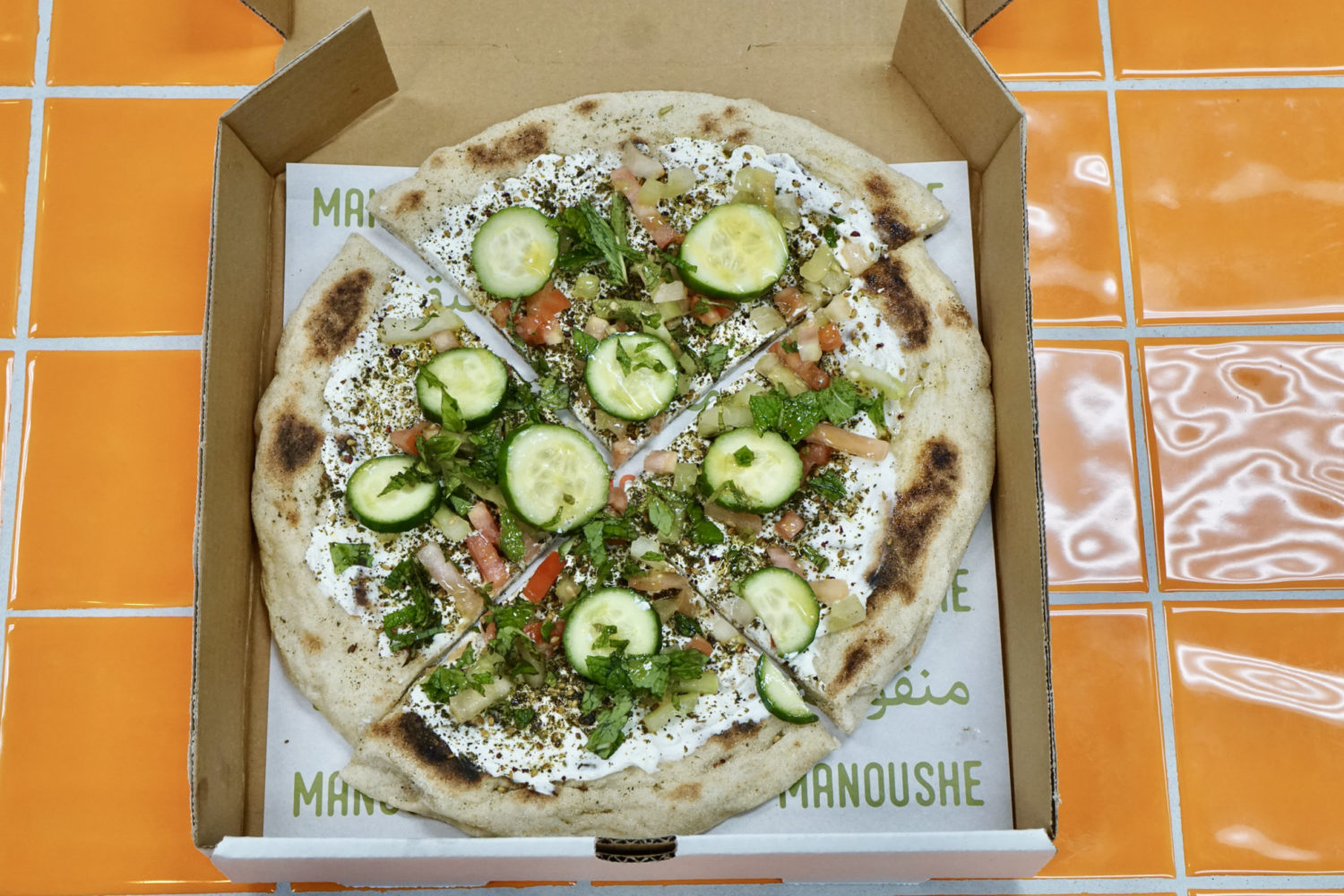 Manoushe, a Middle Eastern flatbread, is Z&Z's speciality. Photo courtesy of Z&Z.
