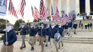 Far-Right Group Patriot Front Marched Down the Mall on Saturday Night