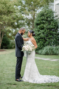 Grand Tree-Inspired Centerpieces Brought the Outdoors in at This Beachfront Wedding