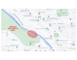 Parts of the Rock Creek Trail Near Georgetown Will Remain Closed This Weekend
