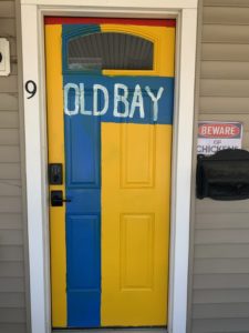This Man Went to a Bachelor Party. When He Returned, His Front Door Was Painted Like an Old Bay Tin.