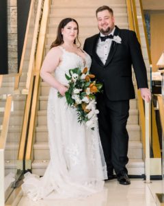 This February Wedding Featured Tropical Leaves and Disco Balls