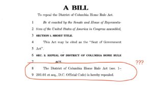 The New Bill to Repeal DC Home Rule Is One Sentence Long