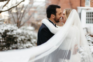 A “Bomb Cyclone” Covered This March DC Wedding With Snow