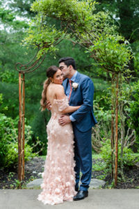 We’re Obsessed With This Bride’s Pink Floral Wedding Gown