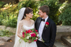 Navy Dresses and Pink Flowers Punctuated This Black-Tie Wedding in DC
