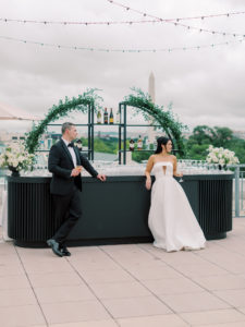 This Modern Wedding Started With a Blank Canvas and a Skyline View