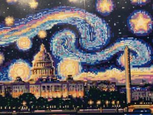 Check Out This DC-Inspired Replica of Van Gogh’s “Starry Night,” Made Entirely of Legos