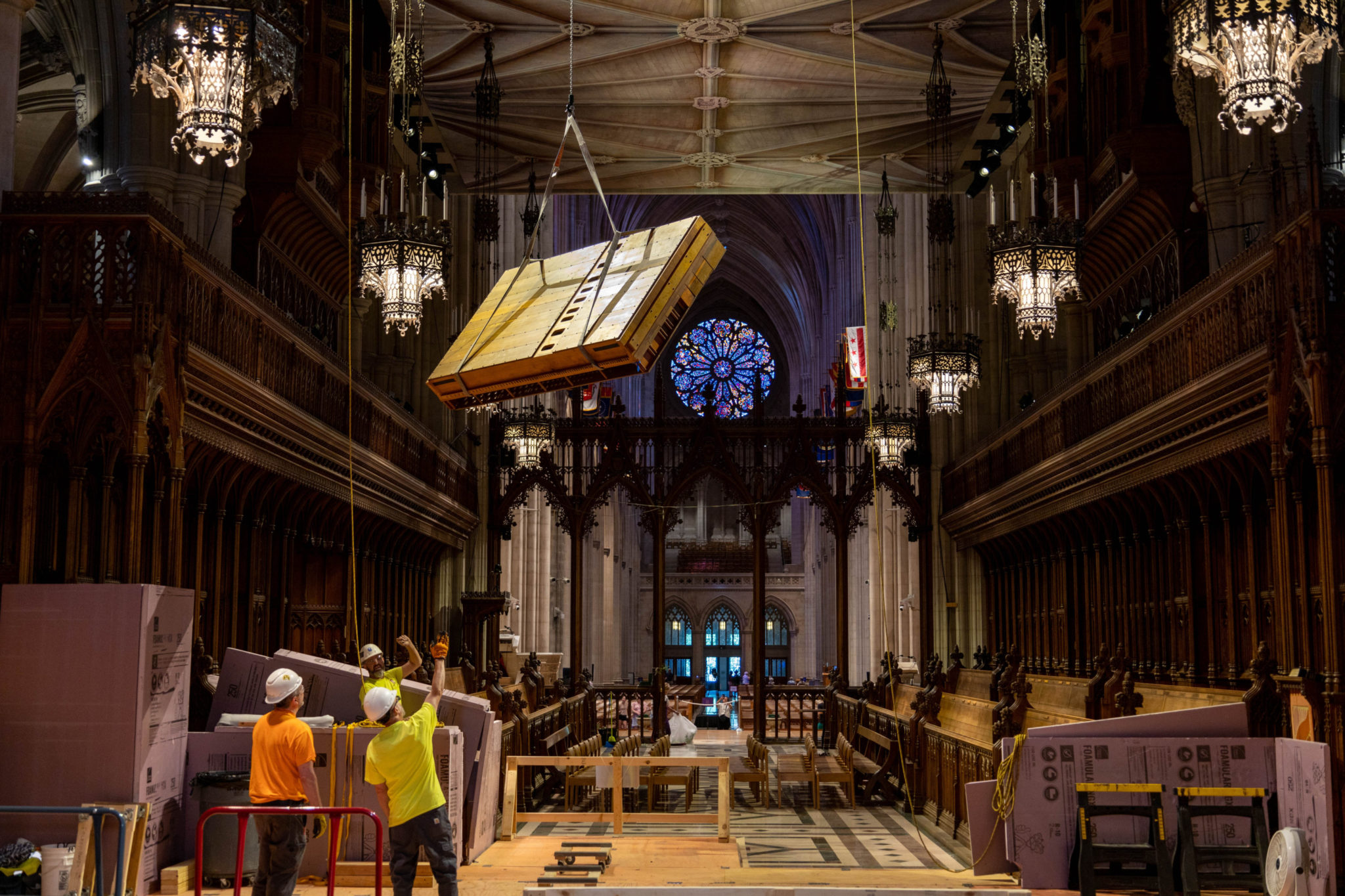 PHOTOS: The National Cathedral Dismantles Its Huge, Historic Pipe Organ