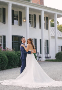 Bridesmaids Carried Bouquets in Woven Baskets at This “Ultimate” Garden-Party Wedding