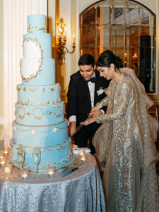 This French-Blue and Gold Wedding Was Inspired by Versailles and the French Baroque Period