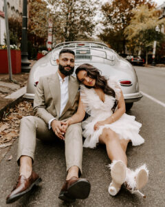 This Couple Rented a Porsche for Their Chic, Moody November Engagement Session