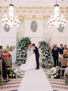 A Blue-and-White Wedding at the Willard