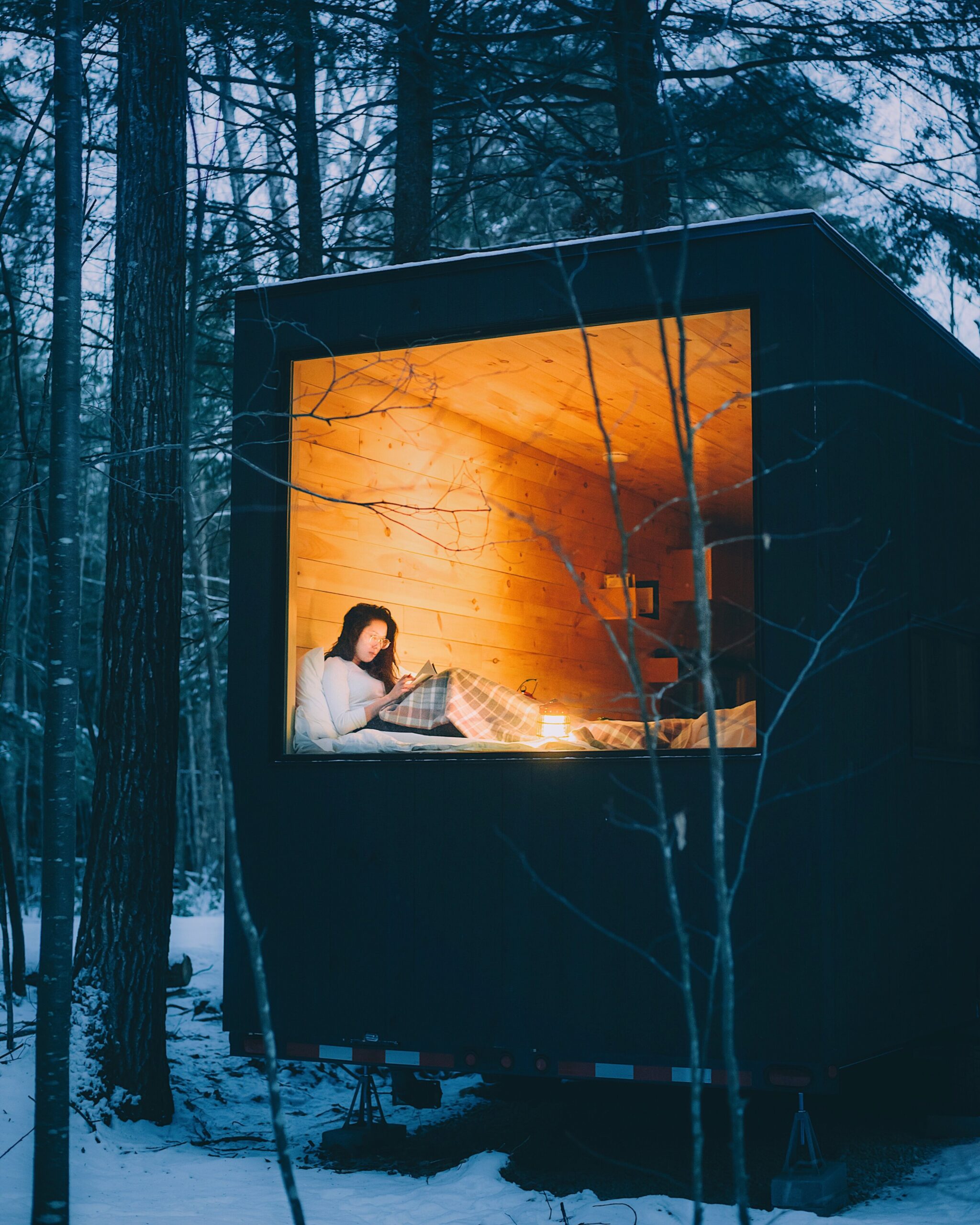 Spend time in a tiny home near Shenandoah. Photo courtesy of Postcard Cabins.
