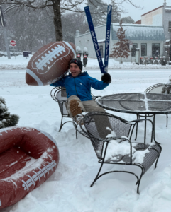NBC4 Has Set Up a “SNOWdio” Today at the Spiritual Home of Pat Collins’s Snow Stick