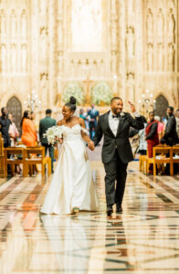 Colorful Lighting and Tree-Inspired Centerpieces Transformed the Venue for This Wedding Reception