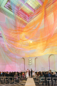 A Colorful Wedding at the Renwick Gallery With a Cocktail-Style Reception